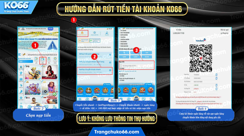 Hướng dẫn nạp tiền KO66